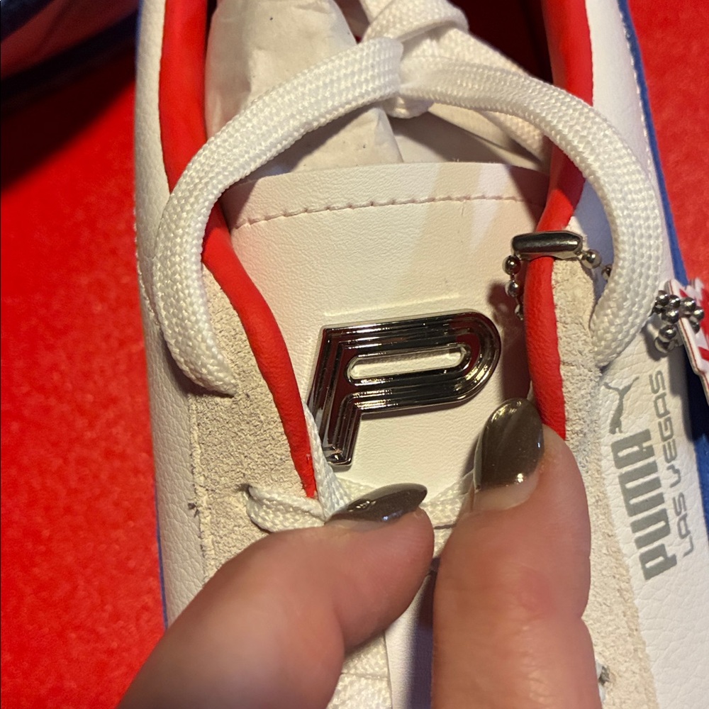 Puma White and Blue Women’s Sneakers - Picture 3 of 5